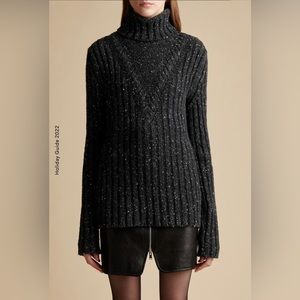 NWT Khaite Hadlee Cashmere Knit Turtleneck Sweater Size S